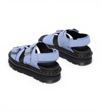 Dr Martens Bl� zebzag-sandaler i l�der