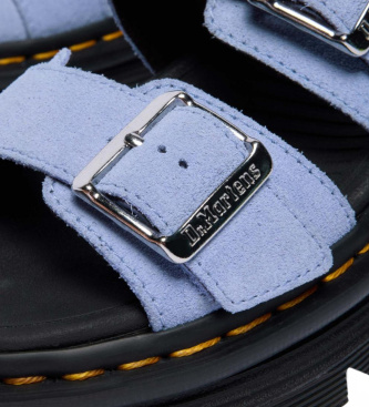 Dr Martens Bl� zebzag-sandaler i l�der