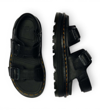 Dr Martens Zebzag-sandaler i l�der, sort