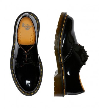 Dr Martens 1461 Chaussures en cuir Lamper brevet noir