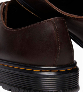 Dr Martens Brookline Lo mørkebrun lædersko