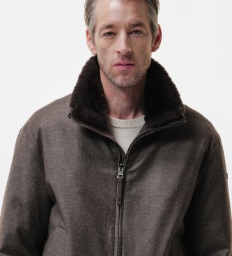 DUNO Onorio brown bomber jacket