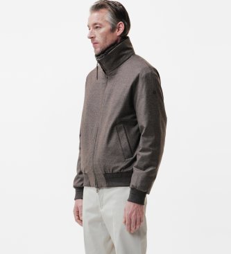 DUNO Onorio brown bomber jacket