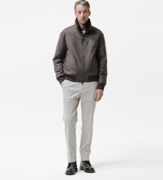 DUNO Onorio brown bomber jacket