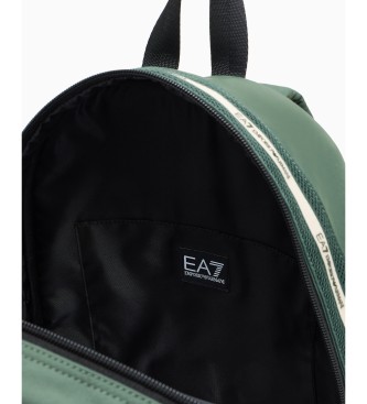 EA7 Mochila con cinta logotipada verde
