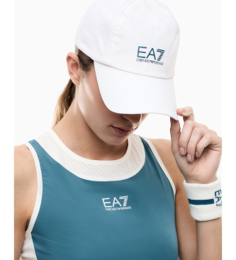 EA7 Gorra de béisbol de nailon Tennis Pro blanco