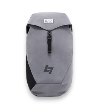 EA7 Mochila con bolsillos laterales gris