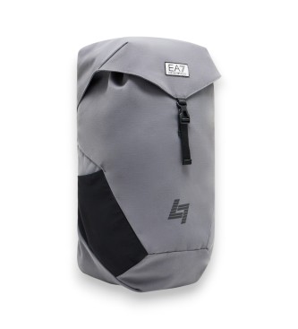 EA7 Mochila con bolsillos laterales gris