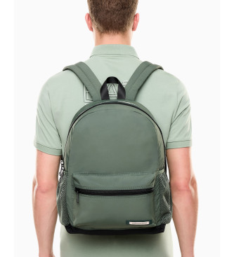 EA7 Mochila con cinta logotipada verde