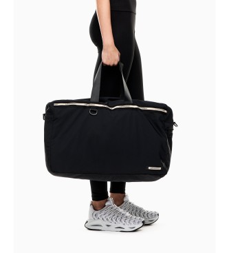 EA7 Sports bag with logo tape black