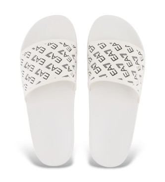 EA7 Flip flops All Olver Logo hvid