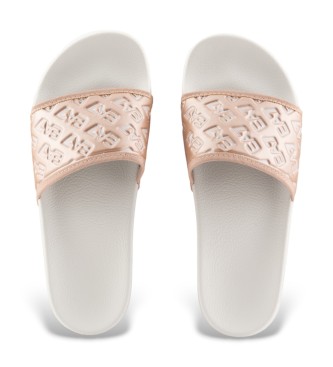 EA7 Flip Flops All Over Logo Hvid