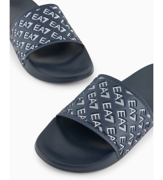 EA7 Flip-flops All Over Logo navy