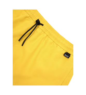 EA7 Maillot de bain mi-long avec logo jaune