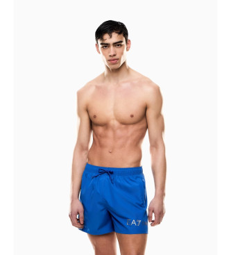 EA7 Maillot de bain mi-long avec logo bleu