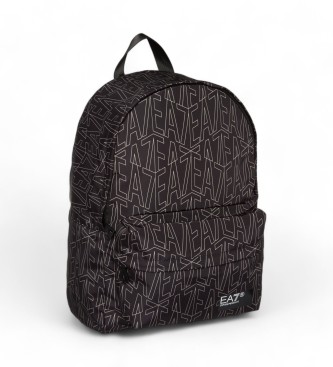 EA7 Recycled fabric backpack with Graphic Series ASV black print