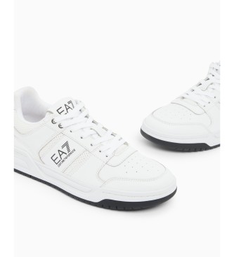 EA7 Usnjene superge Baseline bele, črne