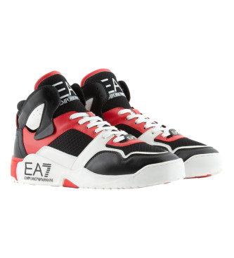 EA7 Turnschuhe New Basket rot, schwarz