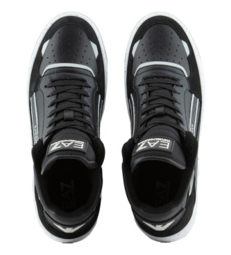EA7 Basket Retro Leather Sneakers black