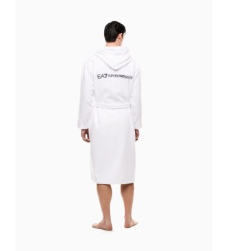 EA7 Peignoir en coton ponge blanc