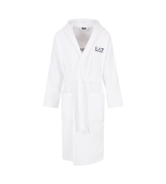EA7 Peignoir en coton ponge blanc