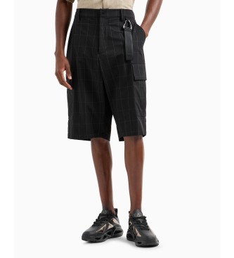 EA7 7.0 short cargo en nylon extensible noir