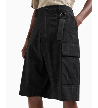 EA7 7.0 short cargo en nylon extensible noir