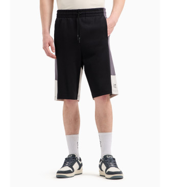 EA7 Summer Block Bermuda shorts in black cotton blend