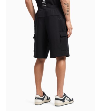 EA7 Bermuda cargo en coton mlang noir