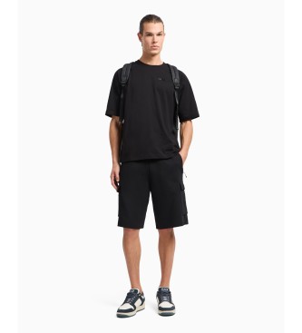 EA7 Bermuda cargo en coton mlang noir