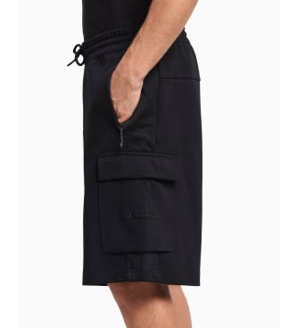 EA7 Bermuda cargo en coton mlang noir
