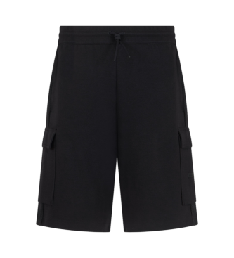 EA7 Bermuda cargo en coton mlang noir