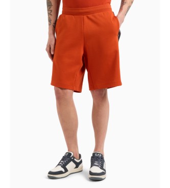 EA7 Cotton blend bermuda shorts Logo Series orange