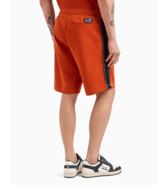 EA7 Cotton blend bermuda shorts Logo Series orange