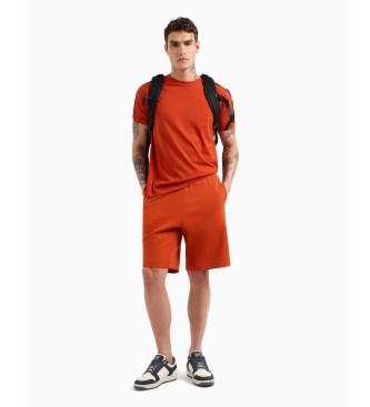 EA7 Cotton blend bermuda shorts Logo Series orange