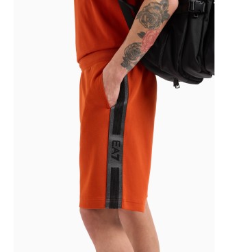 EA7 Bermudas de mezcla de algodn Logo Series naranja