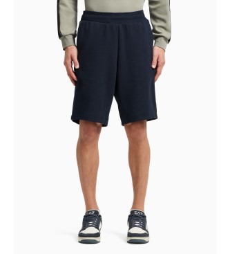 EA7 Cotton blend Bermuda shorts Logo Series navy