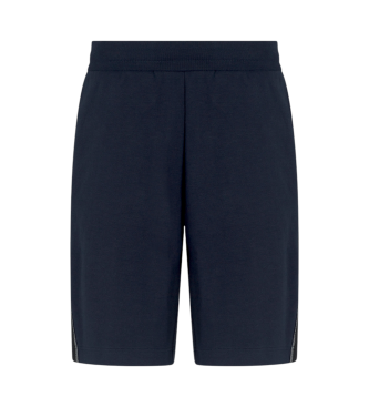 EA7 Cotton blend Bermuda shorts Logo Series navy