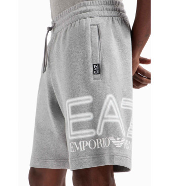 EA7 Bermuda kratke hlače Logo Series sive barve