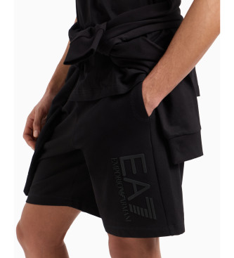 EA7 Visibility Bermudashorts aus Baumwolle schwarz