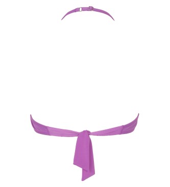 EA7 Bikini-Bandeau mit fliederfarbenem Logo