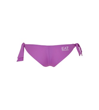 EA7 Bikini-Bandeau mit fliederfarbenem Logo