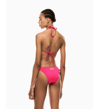 EA7 Triangel-Bikini mit rosa Logo