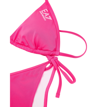 EA7 Triangel-Bikini mit rosa Logo