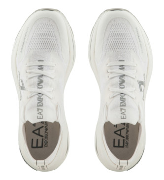 EA7 Scarpe da ginnastica bianche di altezza in bianco e nero