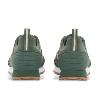 EA7 Trenerji črno-belo vezalke zelena