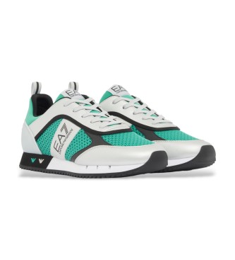 EA7 Trenerji Črno-belo vezalke srebrna , zelena 