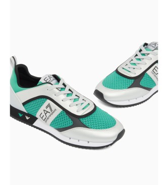 EA7 Trenerji Črno-belo vezalke srebrna , zelena 