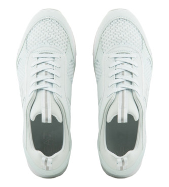 EA7 Buty sportowe czarno-białe z białymi sznurowadłami