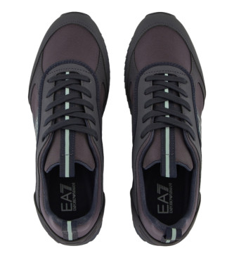 EA7 Črno-beli čevlji Cordura črni
